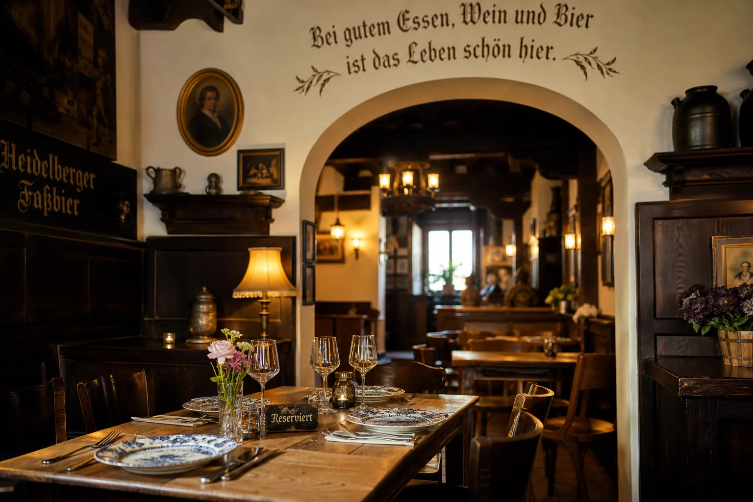 Traditionelles deutsches Gericht im Restaurant